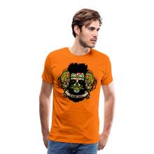 Charger l'image dans la galerie, Homme T-Shirt Tête de mort mexicaine hipster skull crâne barbu moustachu irrésistible - orange (6612027572403)