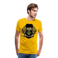 Charger l'image dans la galerie, Homme T-Shirt Tête de mort mexicaine hipster skull crâne barbu moustachu irrésistible - sun yellow (6612027572403)