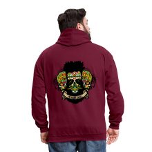 Charger l'image dans la galerie, Homme sweatshirt Hoodie hipster skull crâne mexicain irrésistible - burgundy/charcoal (6612826620083)