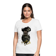 Charger l'image dans la galerie, Femme T-Shirt Tête de mort hipster skull barbe et moustache crâne stars exa - white (6617829212339)