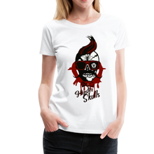 Charger l'image dans la galerie, Femme T-Shirt Tête de mort punk crâne hipster skull moustachu anarchie rébellion - white (6617831964851)