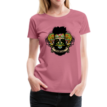 Charger l'image dans la galerie, Femme T-Shirt Tête de mort mexicaine hipster skull crâne barbu moustachu irrésistible - mauve (6617834520755)