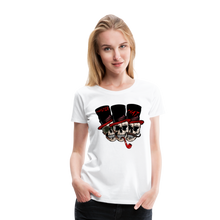 Charger l'image dans la galerie, Femme T-Shirt Tête de mort moustache fume pipe crâne hipster skull Esprit - white (6617838813363)