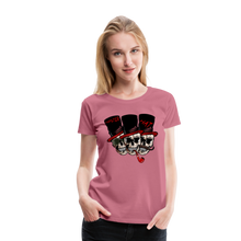 Charger l'image dans la galerie, Femme T-Shirt Tête de mort moustache fume pipe crâne hipster skull Esprit - mauve (6617838813363)