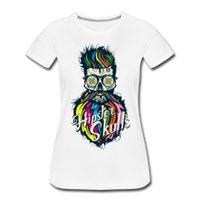 Charger l'image dans la galerie, Femme T-Shirt hipster skull Tête de mort crâne barbu barbe hypnotique - white (6618244284595)