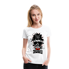 Charger l'image dans la galerie, Femme T-Shirt hipster skull Tête de mort crâne moustache trust - white (6618269548723)