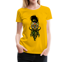 Charger l'image dans la galerie, Femme T-Shirt hipster Tête de mort mexicaine crâne skull leader - sun yellow (6618283671731)