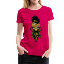 Charger l'image dans la galerie, Femme T-Shirt hipster Tête de mort mexicaine crâne skull leader - dark pink (6618283671731)