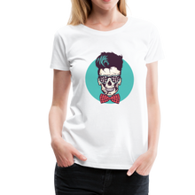Charger l'image dans la galerie, Femme T-Shirt hipster skull Tête de mort crâne chic et noeud papillon - white (6618578419891)