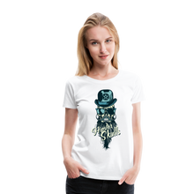 Charger l'image dans la galerie, Femme T-Shirt hipster skull barbe Tête de mort à moustache crâne elegant - white (6618585268403)
