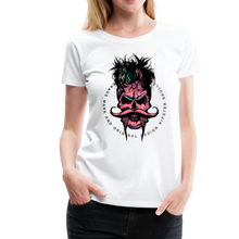 Charger l'image dans la galerie, Femme T-Shirt hipster skull moustache Tête de mort barbiche crâne renegade - white (6627032596659)