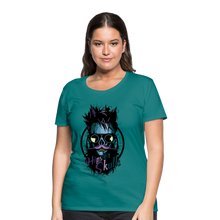 Charger l'image dans la galerie, Femme T-Shirt hipster skull Tête de mort barbe et moustache crâne lunette ronde suprême - diva blue (6627054125235)