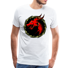 Charger l'image dans la galerie, Homme T-Shirt Tête de Dragon Tribal logo - white (6629272354995)