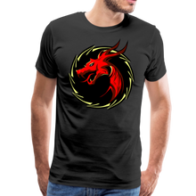 Charger l'image dans la galerie, Homme T-Shirt Tête de Dragon Tribal logo - black (6629272354995)