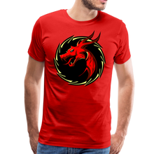 Charger l'image dans la galerie, Homme T-Shirt Tête de Dragon Tribal logo - red (6629272354995)