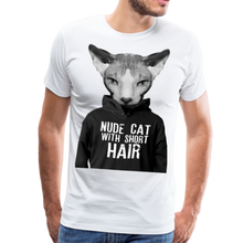 Charger l'image dans la galerie, Homme T-Shirt Hipster chat nude cat with short hair - white (6629295063219)