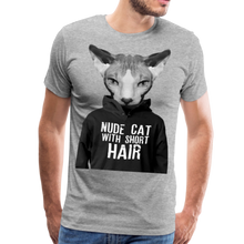 Charger l'image dans la galerie, Homme T-Shirt Hipster chat nude cat with short hair - heather grey (6629295063219)