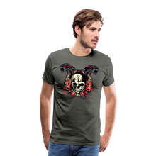 Charger l'image dans la galerie, Homme T-Shirt Tête de mort Crâne skull Dragon Tribal twin - asphalt (6633758884019)
