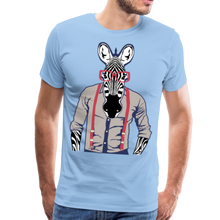 Charger l'image dans la galerie, Homme T-Shirt hipster zèbre à lunette et chemise bretelle - ciel (6633829531827)
