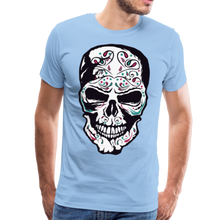 Charger l'image dans la galerie, Homme T-Shirt Tête de mort mexicaine crâne skull fioritura - ciel (6642218434739)