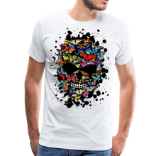 Charger l'image dans la galerie, Homme T-Shirt Tête de mort papillons crâne skull butterfly - blanc (6651584774323)