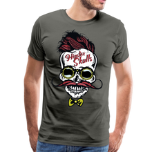 Charger l'image dans la galerie, Homme T-Shirt hipster skull Tête de mort crâne moustachu récalcitrant - asphalte (6677894365363)