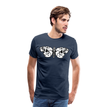 Charger l'image dans la galerie, Homme T-Shirt Tête de mort crâne skull papillon phalène - bleu marine (6677903671475)