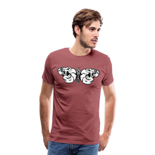 Charger l'image dans la galerie, Homme T-Shirt Tête de mort crâne skull papillon phalène - bordeaux délavé (6677903671475)
