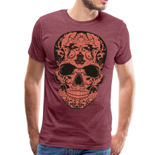 Charger l'image dans la galerie, Homme T-Shirt skull Tête de mort crâne dragon tribal make-believe - rouge bordeaux chiné (6677923365043)