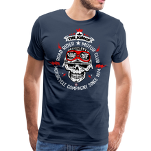 Charger l'image dans la galerie, Homme T-Shirt Tête de mort Motorcycle crâne skull road rider kings - bleu marine (6708184383667)
