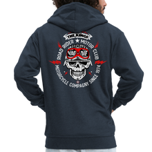 Charger l'image dans la galerie, Homme Sweat zip Tête de mort Motorcycle crâne skull road rider kings - marine (6708237009075)