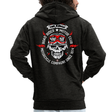 Charger l'image dans la galerie, Homme Sweat zip Tête de mort Motorcycle crâne skull road rider kings - charbon (6708237009075)