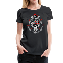Charger l'image dans la galerie, Femme T-Shirt Tête de mort Motorcycle crâne skull road rider kings - noir (6708264861875)