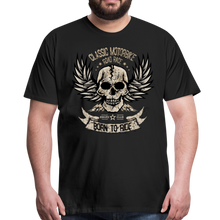 Charger l'image dans la galerie, Homme T-Shirt Tête de mort Motorcycle crâne skull aile born ride - noir (6708301004979)
