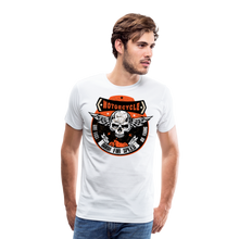 Charger l'image dans la galerie, Homme T-Shirt Tête de mort motorcycle crâne skull moto live fast - blanc (6708356776115)