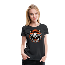 Charger l'image dans la galerie, Femme T-Shirt Tête de mort motorcycle crâne skull moto live fast - noir (6708388659379)