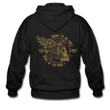 Charger l'image dans la galerie, Homme sweatshirt zippé Tête de mort motorcycle crâne skull motards road spirit - noir (6709429010611)