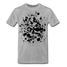 Charger l'image dans la galerie, Homme T-Shirt Tête de mort crâne skull anarchie task - gris chiné (6732999655603)