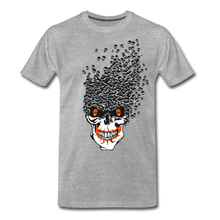 Charger l'image dans la galerie, Homme T-Shirt hipster skull Tête de mort sourire crâne manifold - gris chiné (6733073285299)