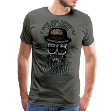 Charger l'image dans la galerie, Homme T-Shirt hipster skull Tête de mort crâne à barbe keep going 2020 - asphalte (6733284278451)