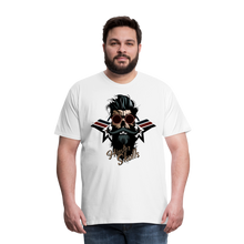 Charger l'image dans la galerie, Homme T-Shirt Tête de mort hipster skull crâne barbe moustache master captain - blanc