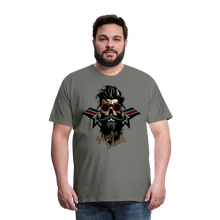 Charger l'image dans la galerie, Homme T-Shirt Tête de mort hipster skull crâne barbe moustache master captain - asphalte