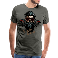 Charger l'image dans la galerie, Homme T-Shirt Tête de mort hipster skull crâne barbe moustache master captain - asphalte