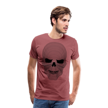Charger l'image dans la galerie, Homme T-Shirt Tête de mort crâne skull fil de line - bordeaux délavé