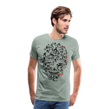 Charger l'image dans la galerie, Homme T-Shirt Tête de mort crâne skull dragon tribal together - vert-de-gris