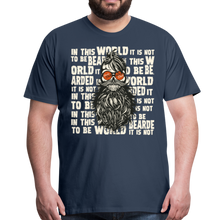 Charger l'image dans la galerie, Homme T-Shirt Tête de mort hipster skull crâne barbe moustache in this world - bleu marine