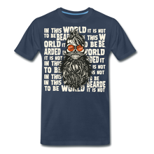 Charger l'image dans la galerie, Homme T-Shirt Tête de mort hipster skull crâne barbe moustache in this world - bleu marine