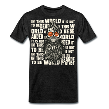 Charger l'image dans la galerie, Homme T-Shirt Tête de mort hipster skull crâne barbe moustache in this world - charbon