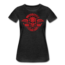 Charger l'image dans la galerie, Femme T-Shirt Tête de mort motorcycle crâne skull motard legendary riders - charbon