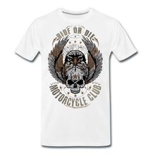 Charger l'image dans la galerie, Homme T-Shirt Tête de mort crâne skull motorcycle club ride or die aigle - blanc